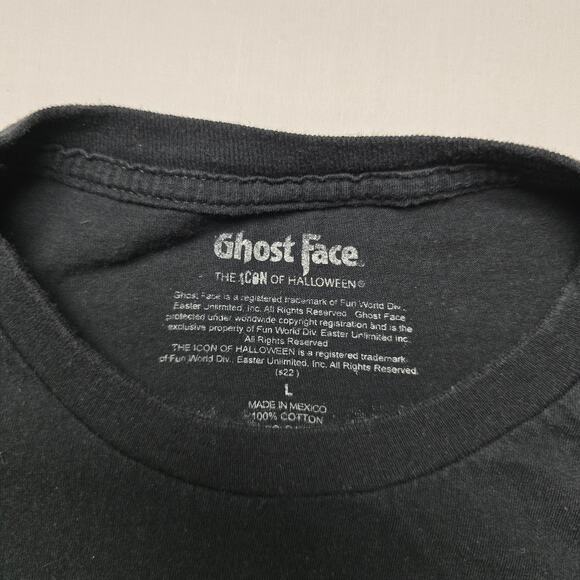 Scream Ghostface Shirt Large Black Short Sleeve Horro Movie Graphic Tee - Picture 3 of 7